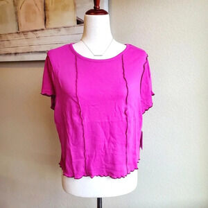 SO | Short Sleeve Seamed Tee in Orchid sz 2X